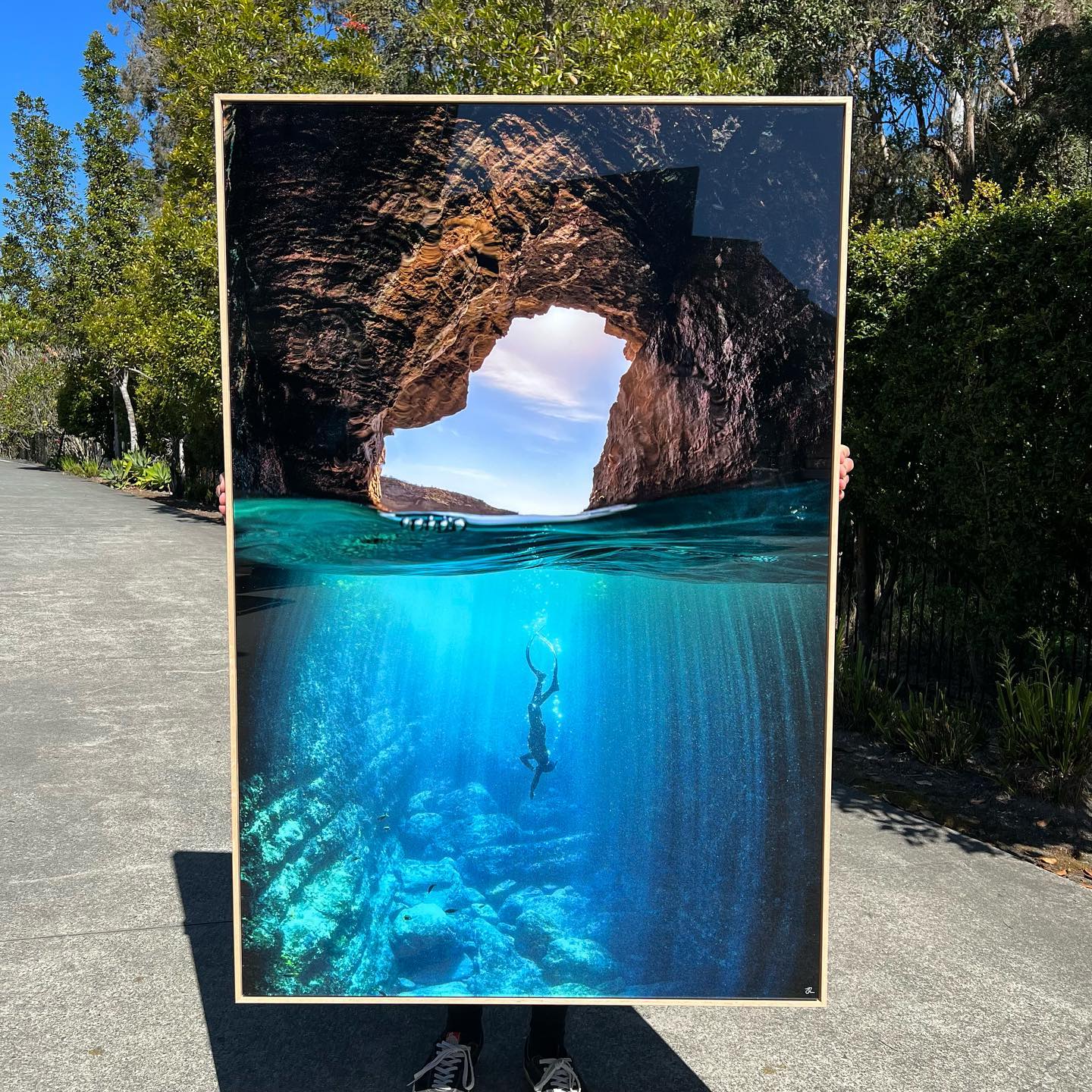 Huge Picture Frame With Underwater Cave Photo
