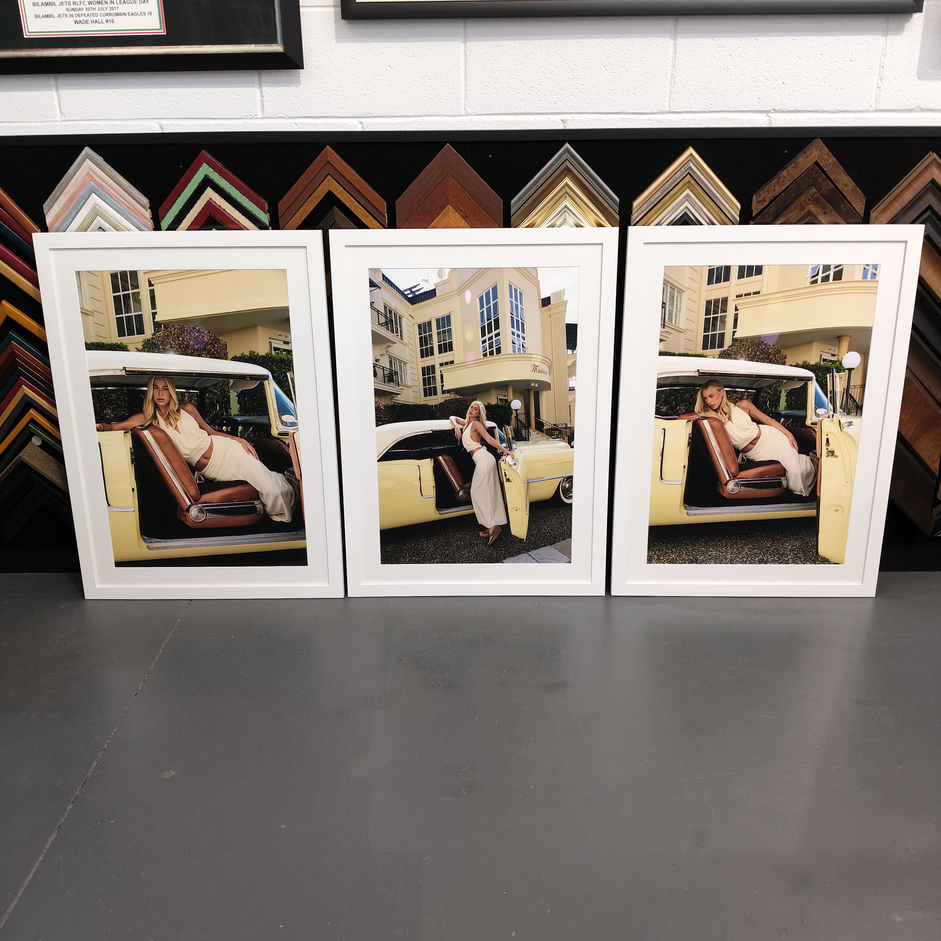 3 printed and framed images make a whole